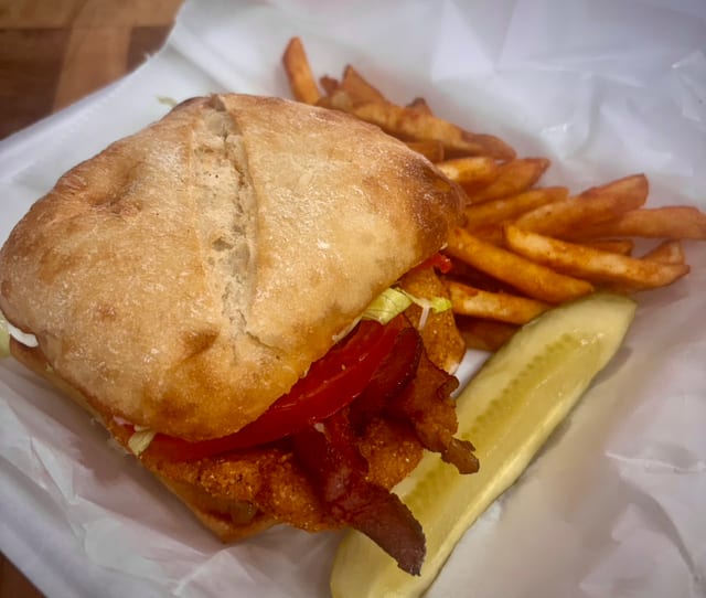 Asiago Chicken Sandwich.