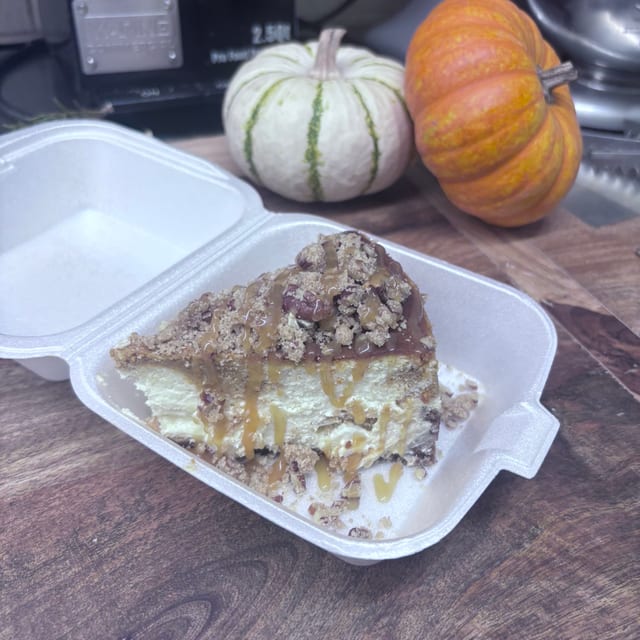 Pumpkin Streusel Cheesecake.