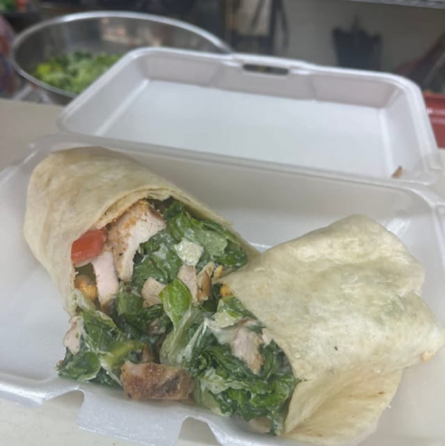 Grilled Chicken Caesar Wrap.
