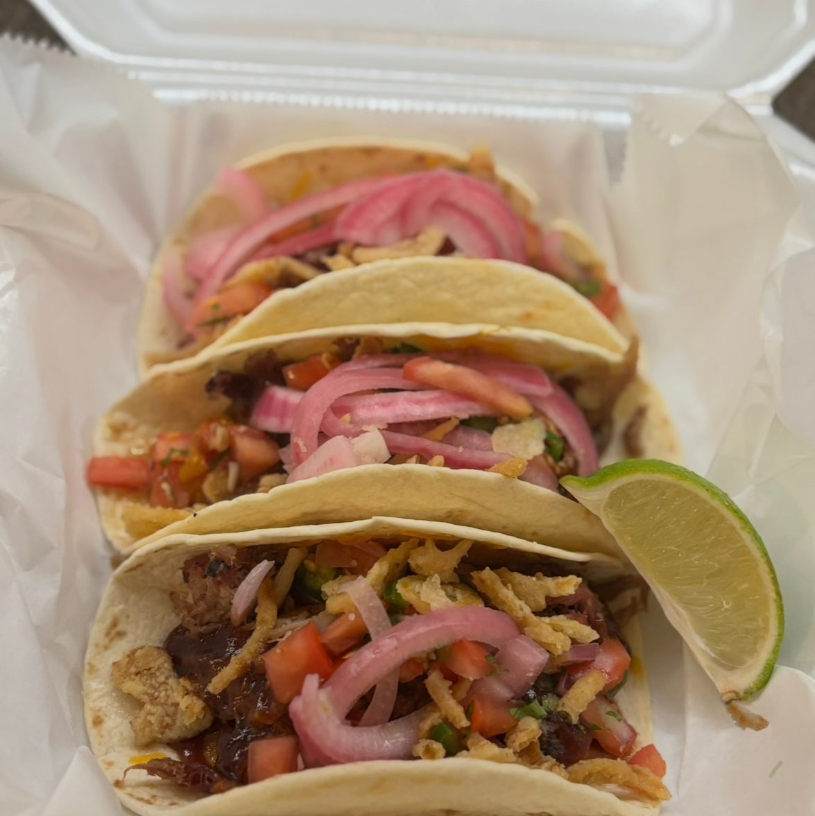 Pulled Pork Street Tacos.