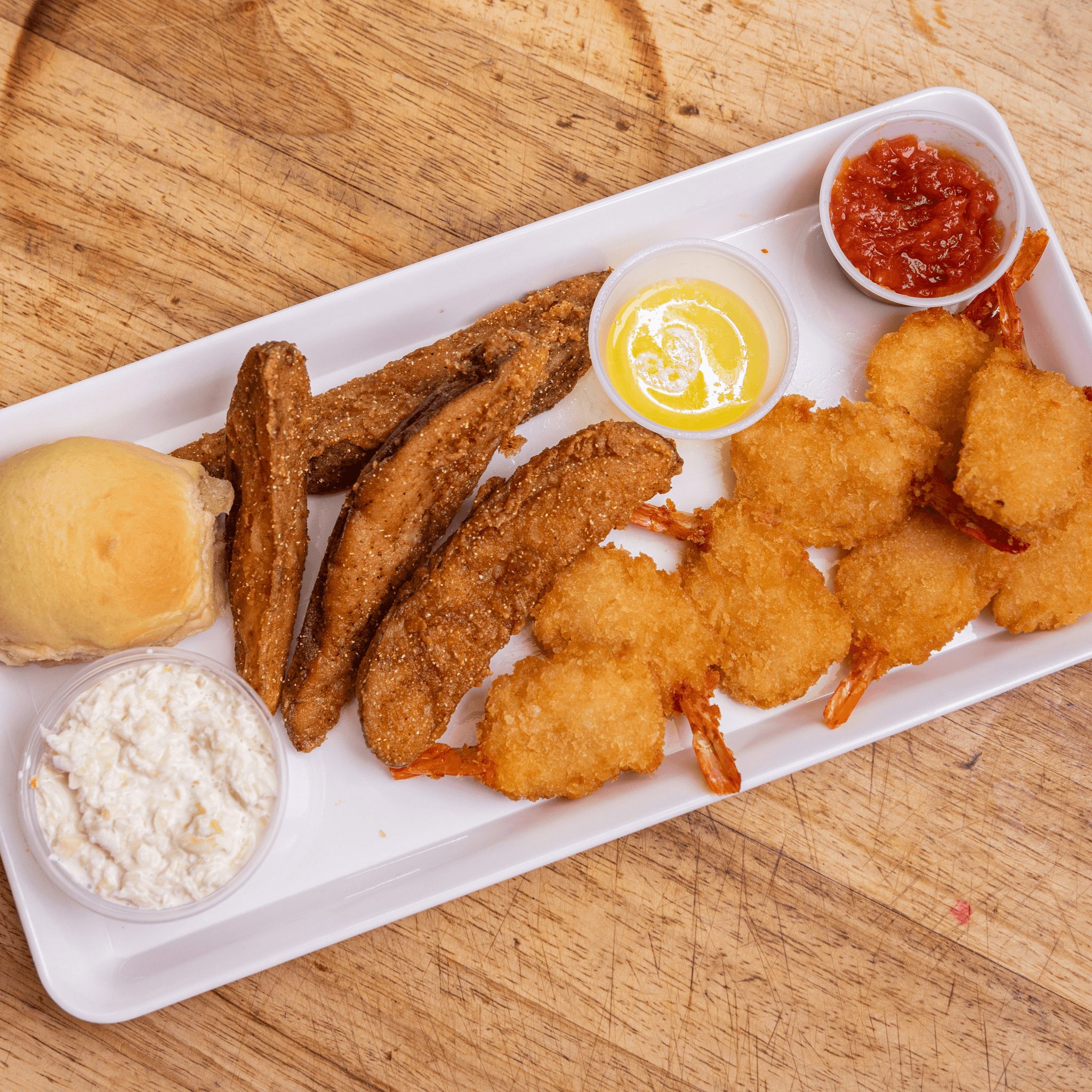 Breaded Shrimp.