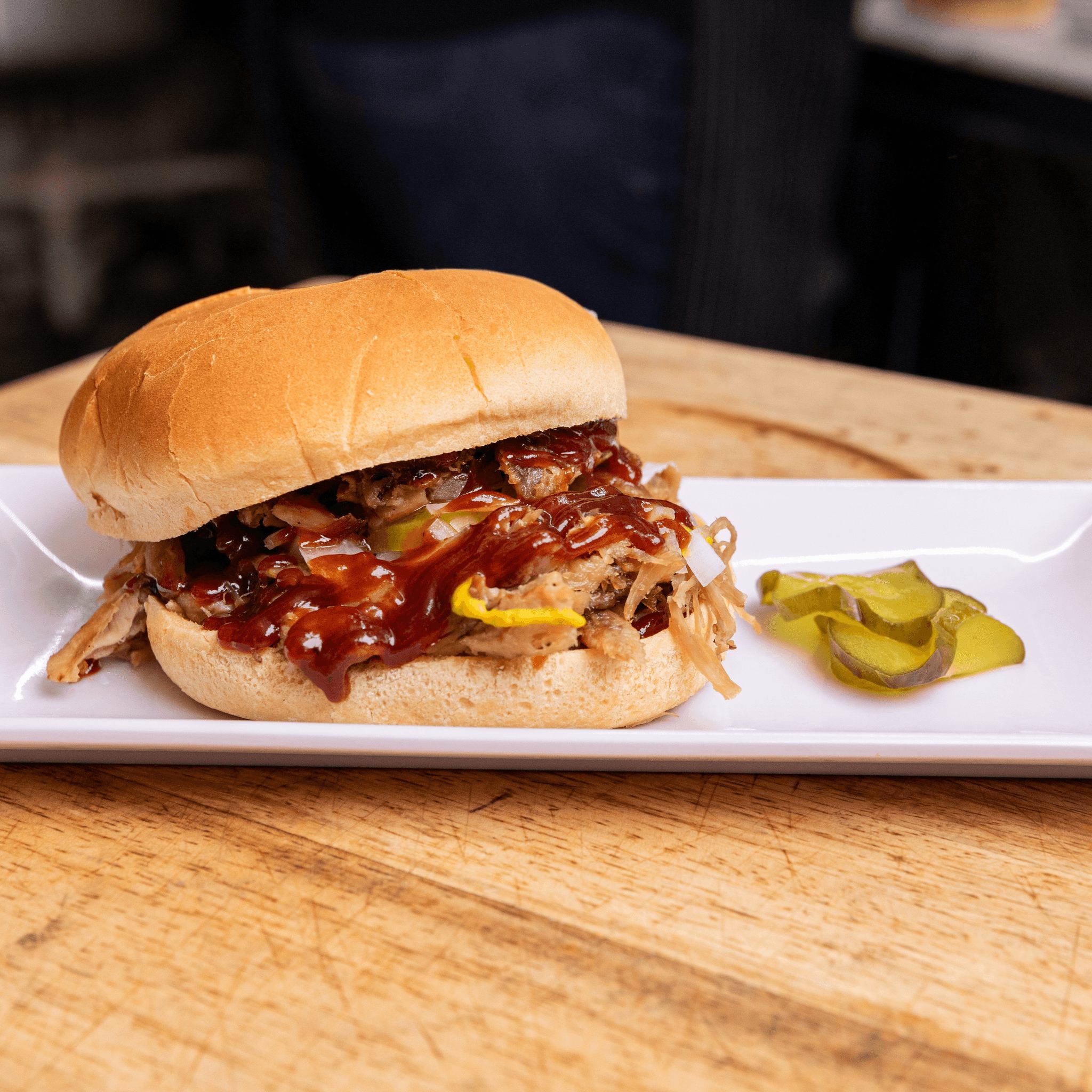 BBQ Pulled Pork Sandwich.