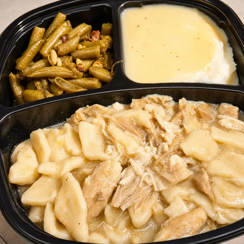Homemade Chicken and Dumplings.
