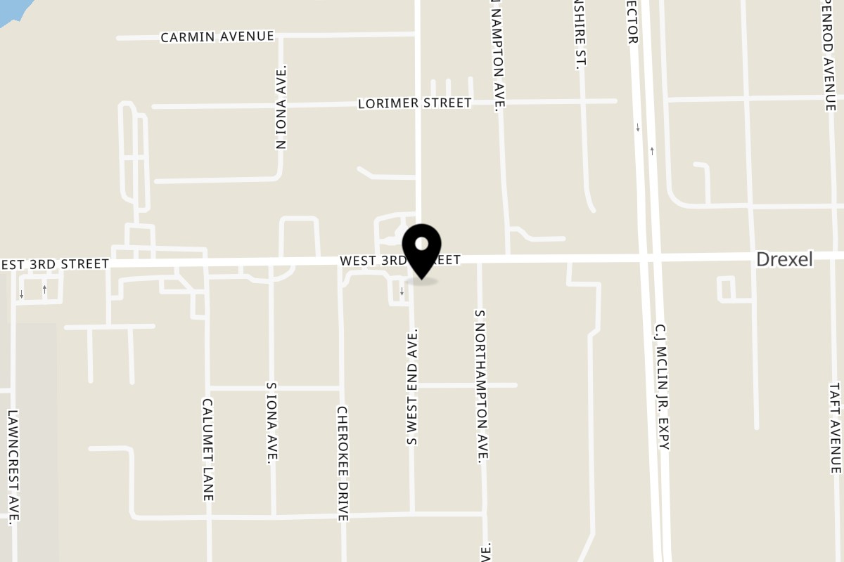 Map showing the location of Our Place on 6068 W Third St in Dayton